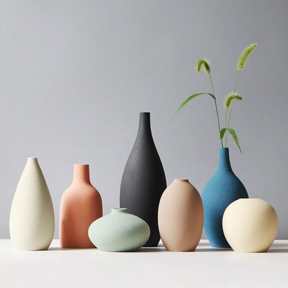 Matte Ceramic Vase | Morandi Modern Vase | Decorative Vase | Ceramic Pottery | Minimal Vase | Table Decoration