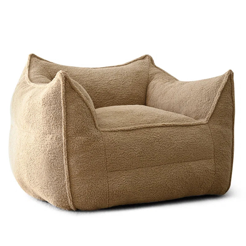 Teddy 43" Boucle Upholstered Bean Bag Couch for Adults and Kids