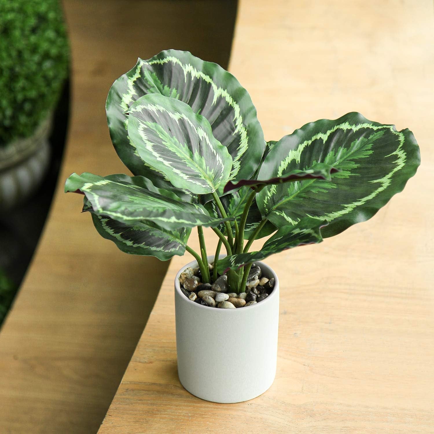 Artificial Potted Plants 13" Green Faux Plants Indoor Small Fake Plant Decor for Home Table Office House Bathroom Shelf Living Room Desk Decoration