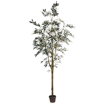 8' Artificial Potted Olive Tree.