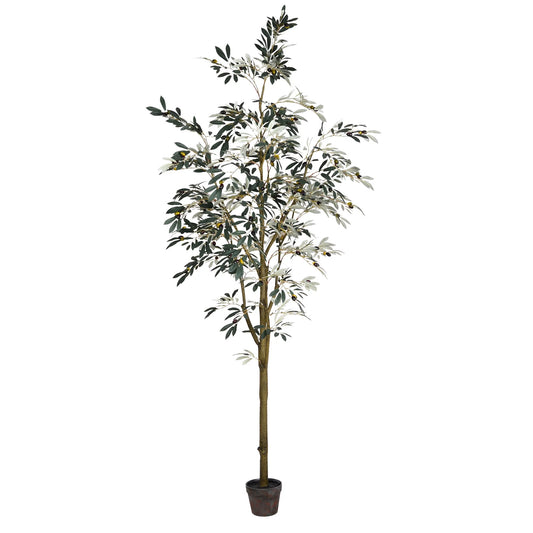 8' Artificial Potted Olive Tree.