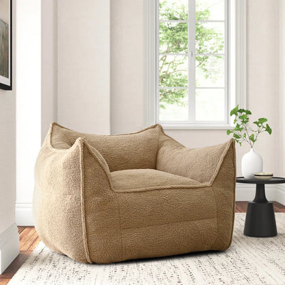 Teddy 43" Boucle Upholstered Bean Bag Couch for Adults and Kids