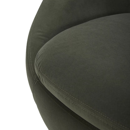 Mira Velvet Swivel Chair, Olive